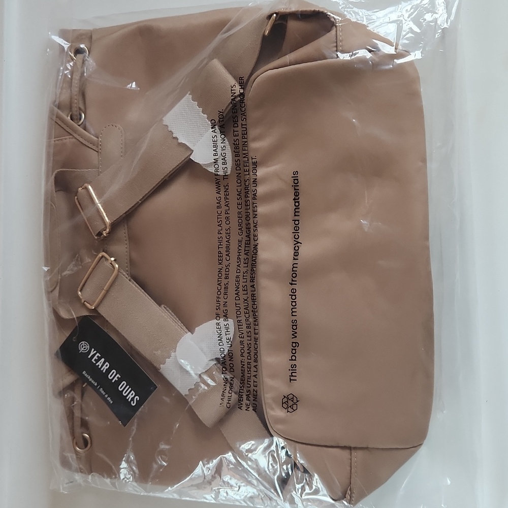 Year of Ours Backpack Color: Taupe - Picture 4 of 8
